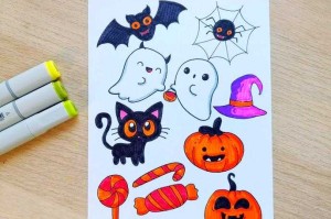 万圣节简笔画教程：10款超简单又漂亮的万圣节主题绘画