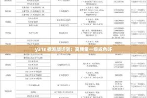 一级成色Y31s标准版全面测评：性能、续航与使用体验深度解析