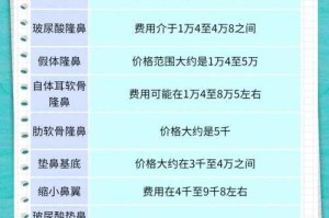 隆鼻手术费用多少？2024最新价格一览