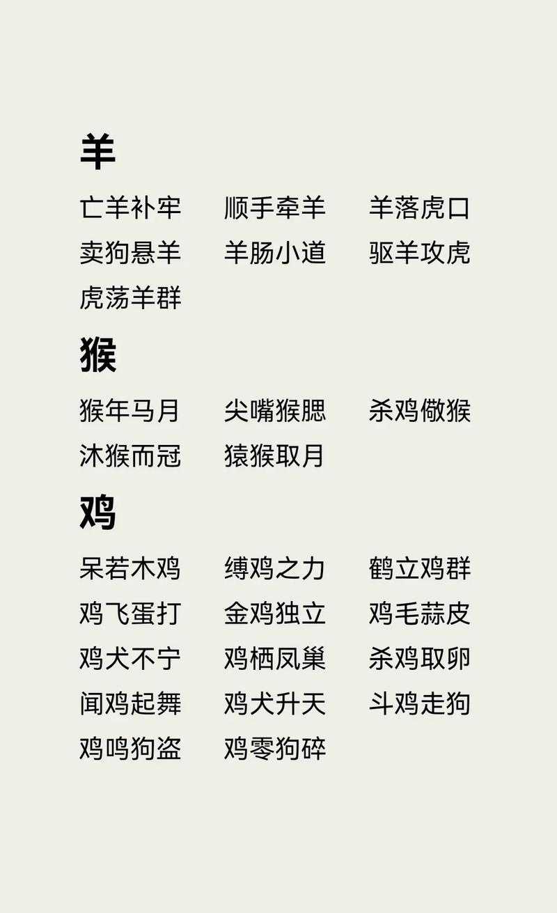 《三个老虎一只羊打一成语谜底答案揭晓》