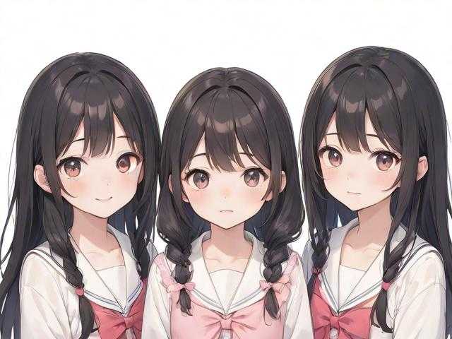 三人闺蜜头像图片  超萌三姐妹卡通形象合集