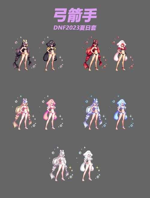 2025DNF夏日套毕业玩家外观对比指南
